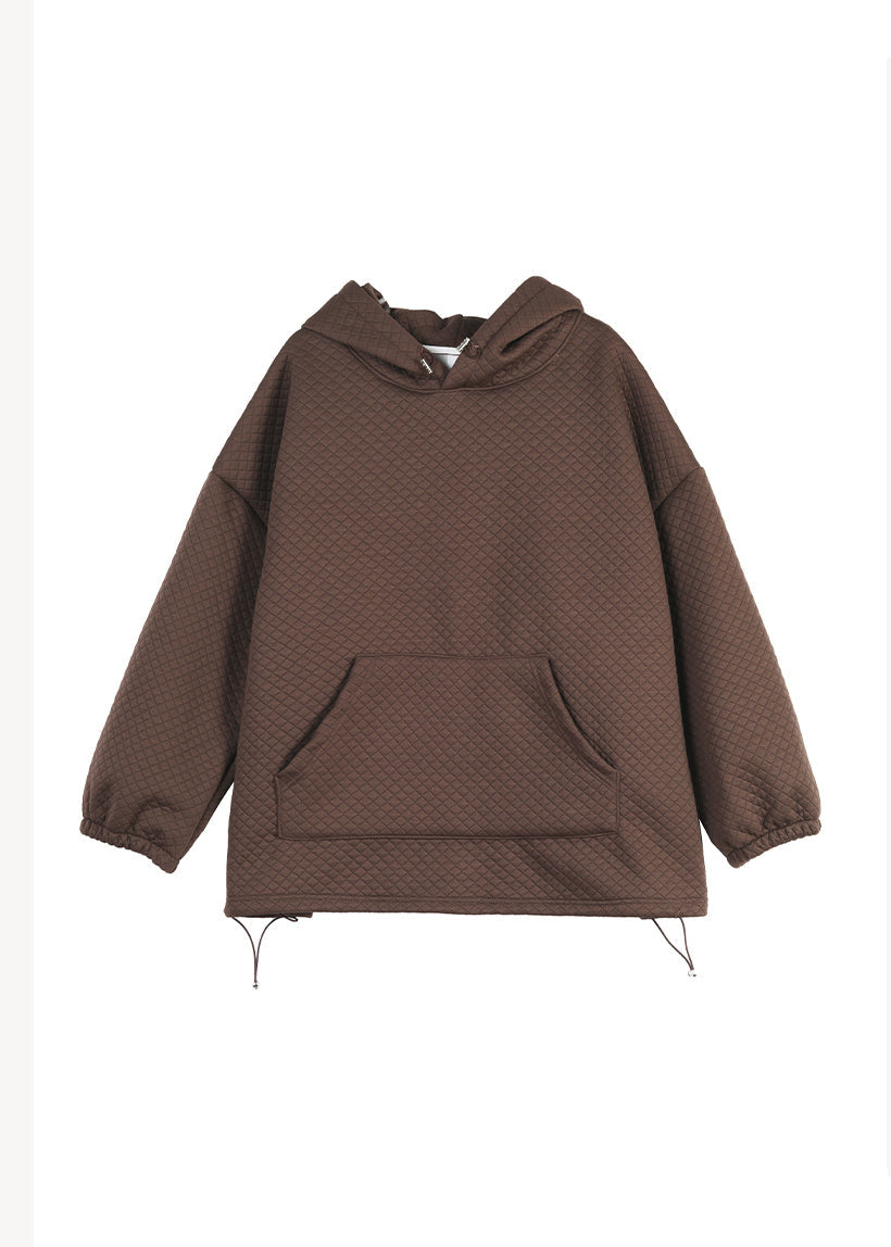 Coffee Pockets Warm Fleece Sweatshirt Hooded Winter