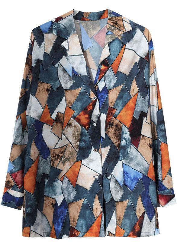 Italian Colorblock Peter Pan Collar Long Sleeve Upf 50+ Shirt Tops Summer