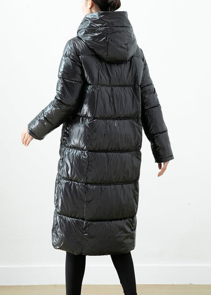 Art Black Hooded Duck Down Canada Goose Jacket Winter