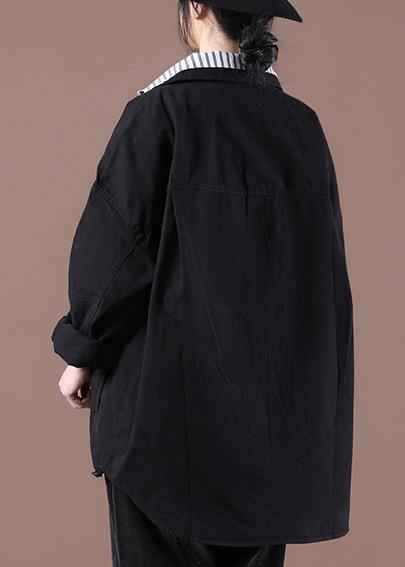 Black Pockets Coat Spring