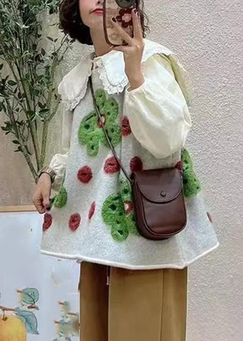 Grey O Neck Cozy Cotton Knit Waistcoat Sleeveless