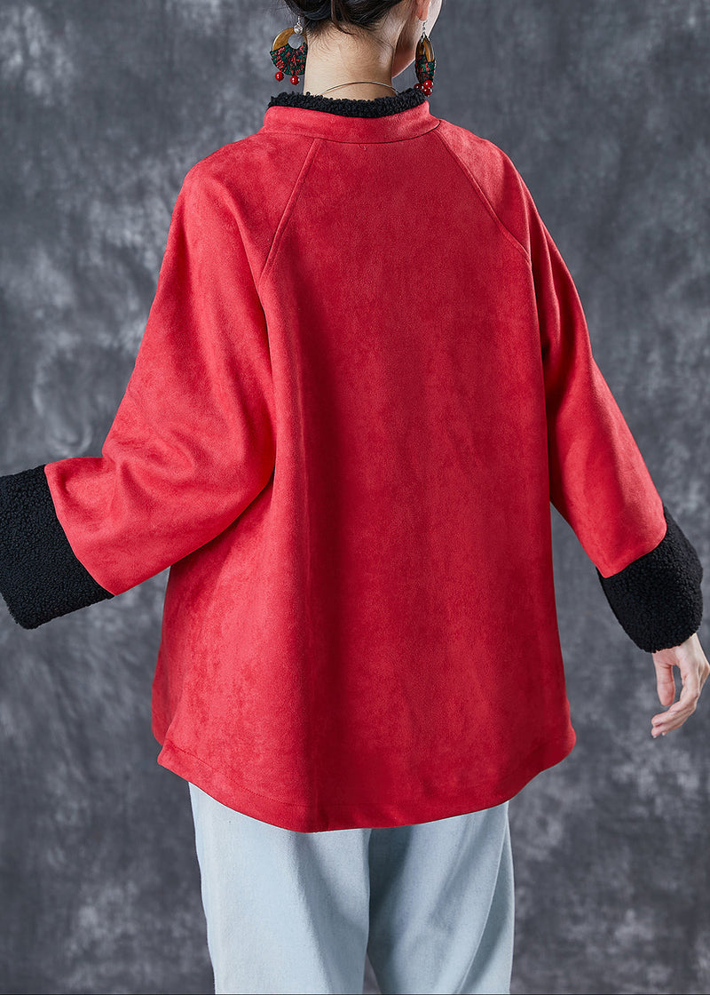 Mulberry Oversized Thick Cotton Chinese Style Coat Fall