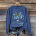 Comstylish Imaging All The People Living Life In Peace Print Long Sleeve Sweatshirt