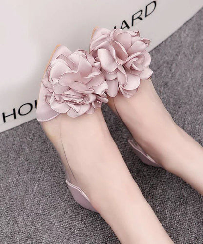 Pink Comfy Splicing Walking Sandals Pointed Toe
