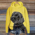 Comstylish Cute Dog Print Long Sleeve Hoodie