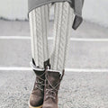 RETRO Pure Wool pattern Cozy Knit Leggings elevenforest