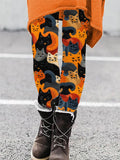 Comstylish Wool Felted Cute Cat Cozy Leggings