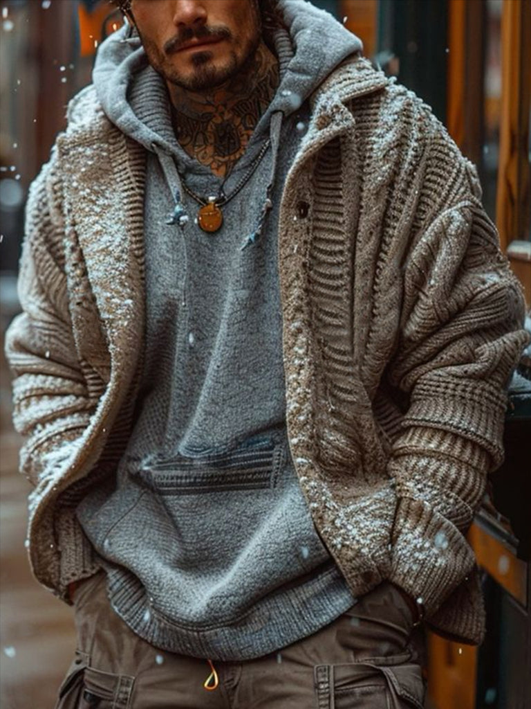 Fairman Island Jacquard Retro Buttons Sweater Cardigan artswardrobe