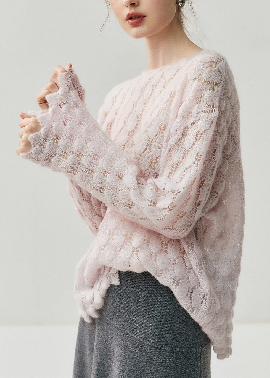 Stylish Grey Cozy Wool Knit Sweaters Flare Sleeve