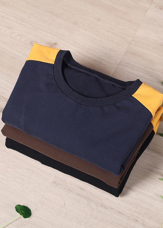 Modern Navy Patchwork Sweatshirt