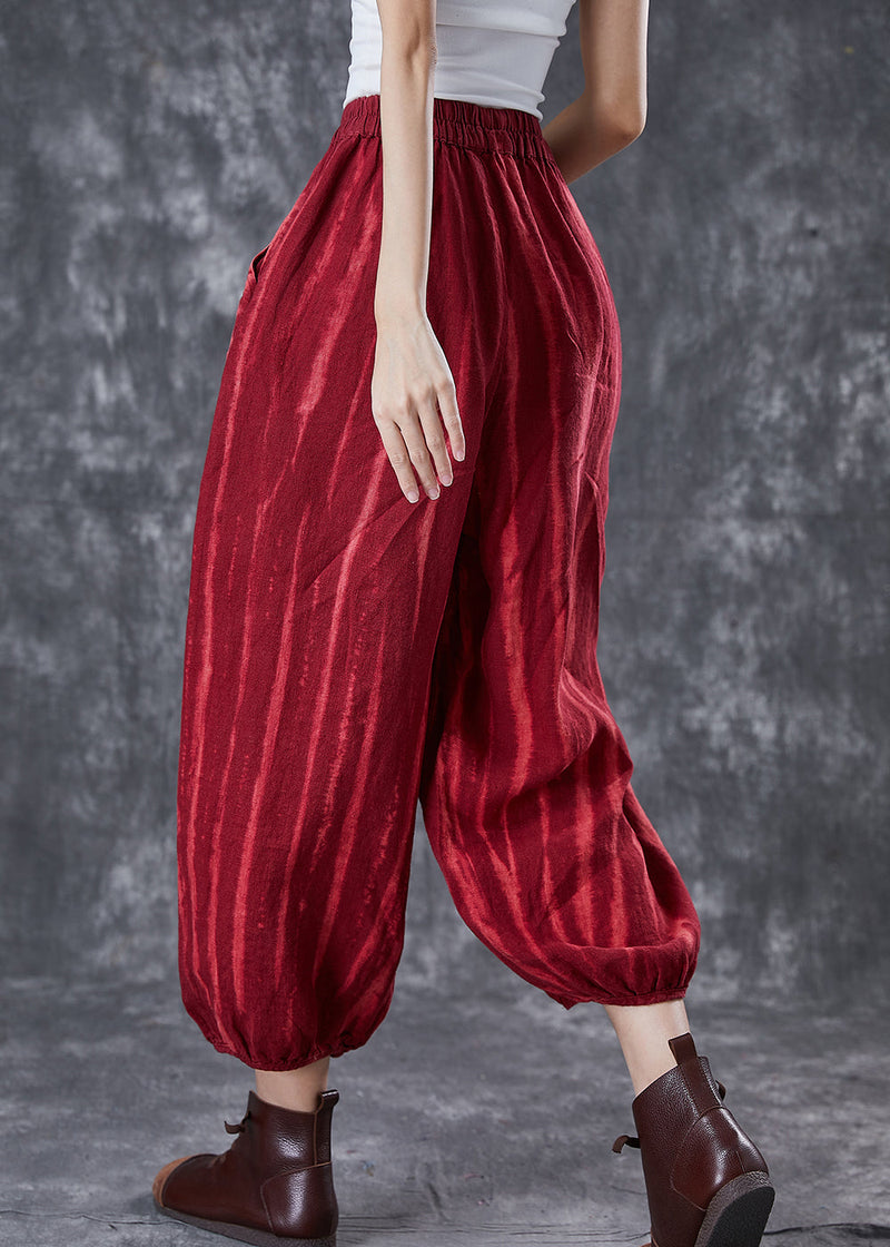 Mulberry Oversized Tie Dye Linen Lantern Pants Spring