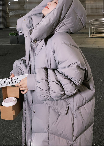 Grey Hooded Warm Canada Goose Jacket Winter