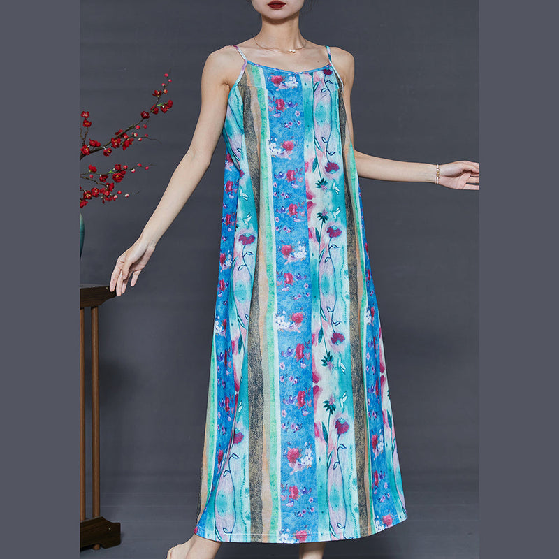Blue Print Silm Fit Cotton Sundress Summer