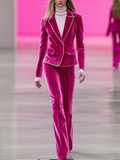 Shipping Barbie Pink Velvet Suit With Light Pink Trimmed