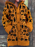 Halloween Black Cats Cardigan Sweater artswardrobe