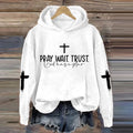 Comstylish Women's Pray Wait Trust God Has A Plan Hoodie