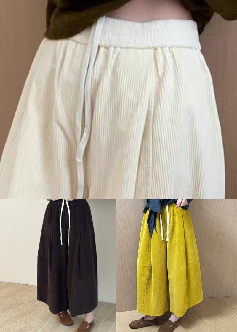 Modern Coffee Original Design Corduroy Wide Leg Pants