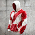 Comstylish Men's Christmas Color Block Striped Flannel Hoodie