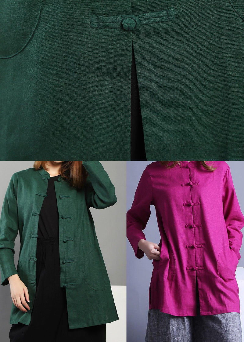Low High Design Chinese Button Spring Top