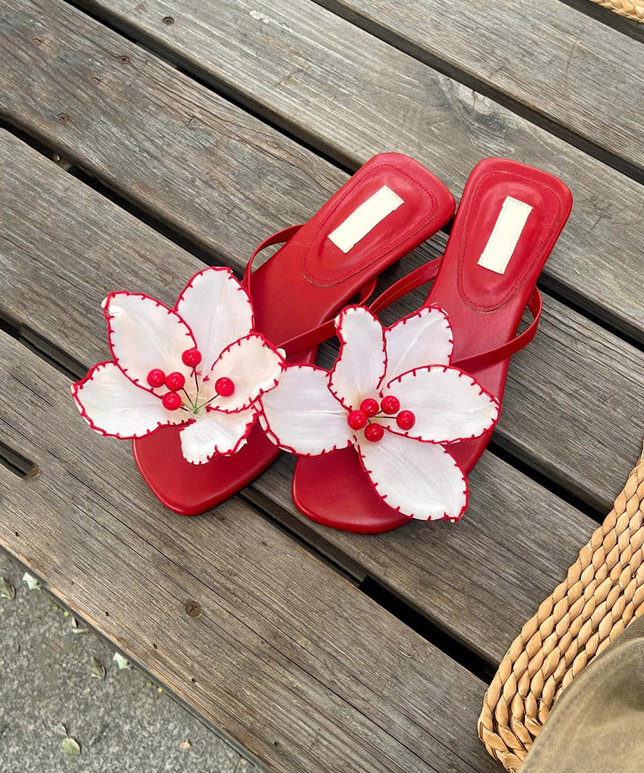 Black Chunky Faux Leather Stylish Splicing Slide Sandals
