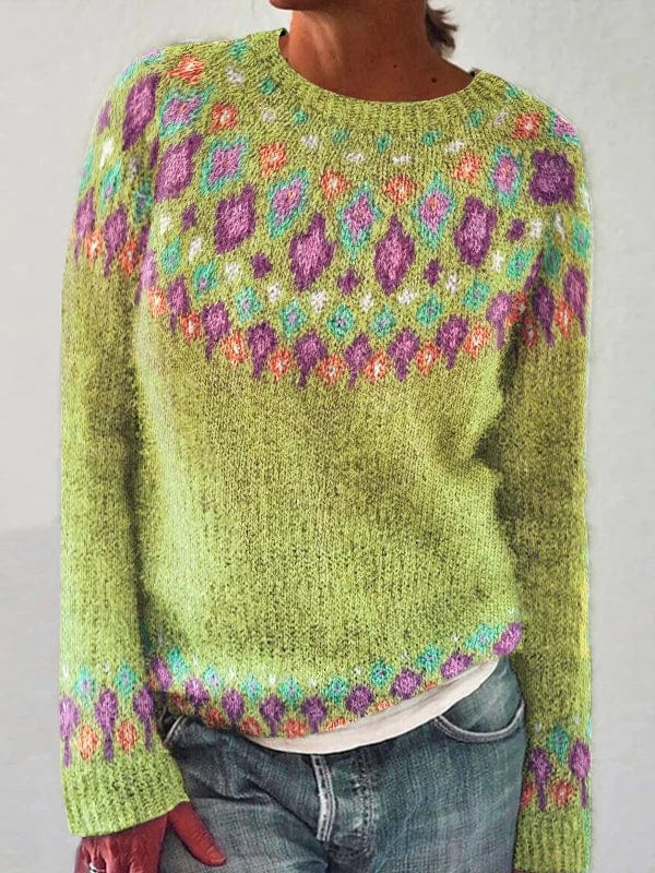 JO | Geometric sweater with contrast print