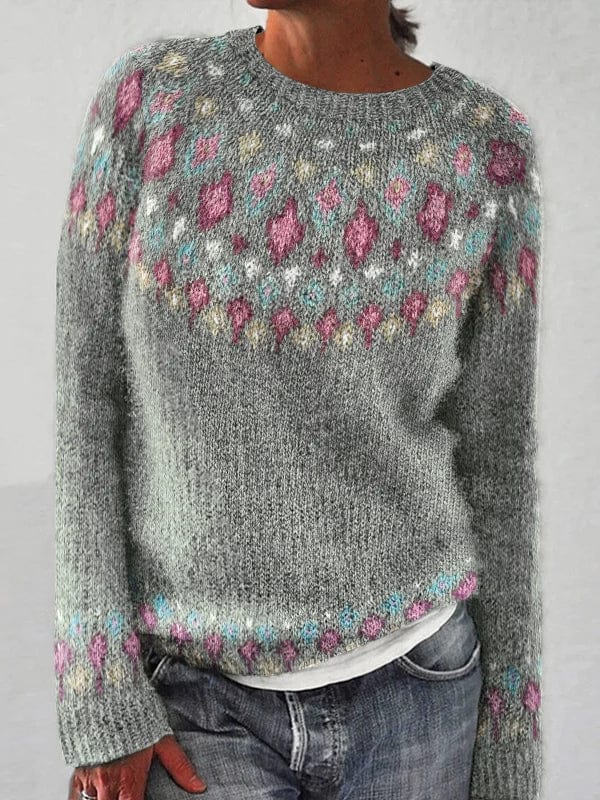 JO | Geometric sweater with contrast print