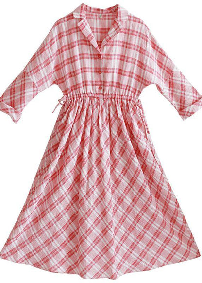 Style Notched Summer Quilting Dresses Ideas Red Plaid Art Dress