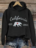 Comstylish Women's California Strong Print Casual Hoodie