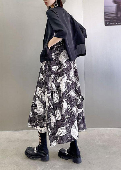 Black Peter Pan Collar Side Open Stand Collar Half Sleeve Coat Summer