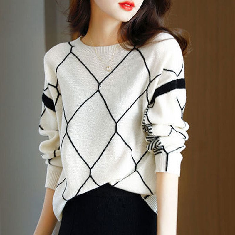 JO | Sweater with contrasting check pattern 2024