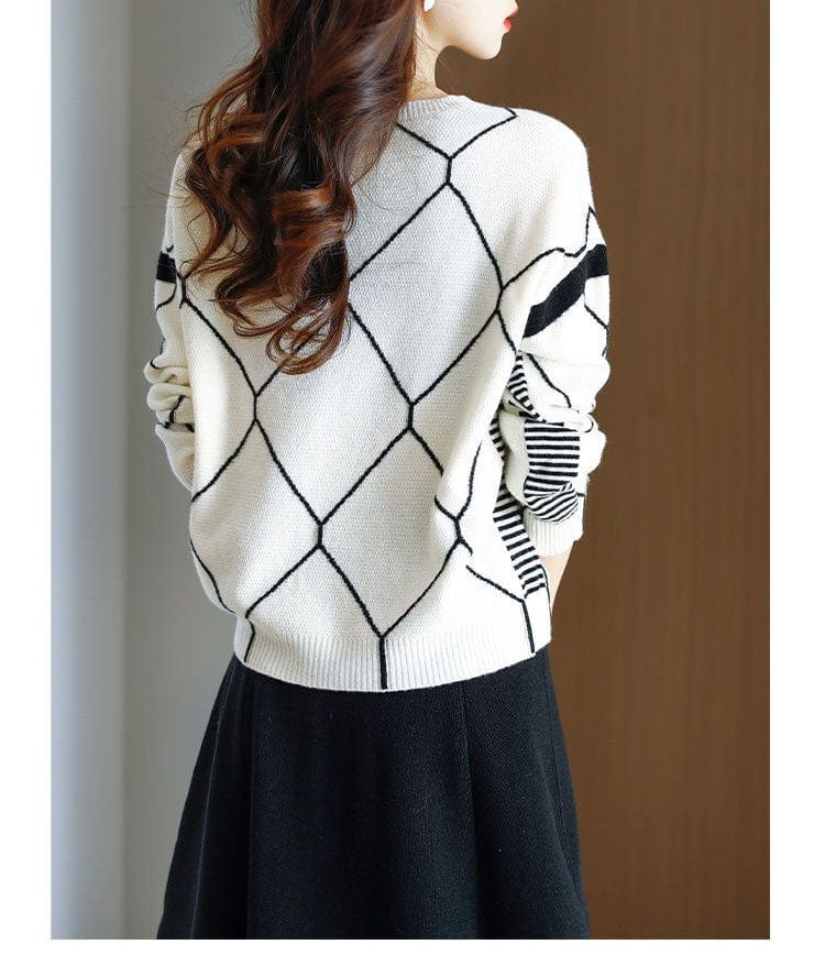 JO | Sweater with contrasting check pattern 2024