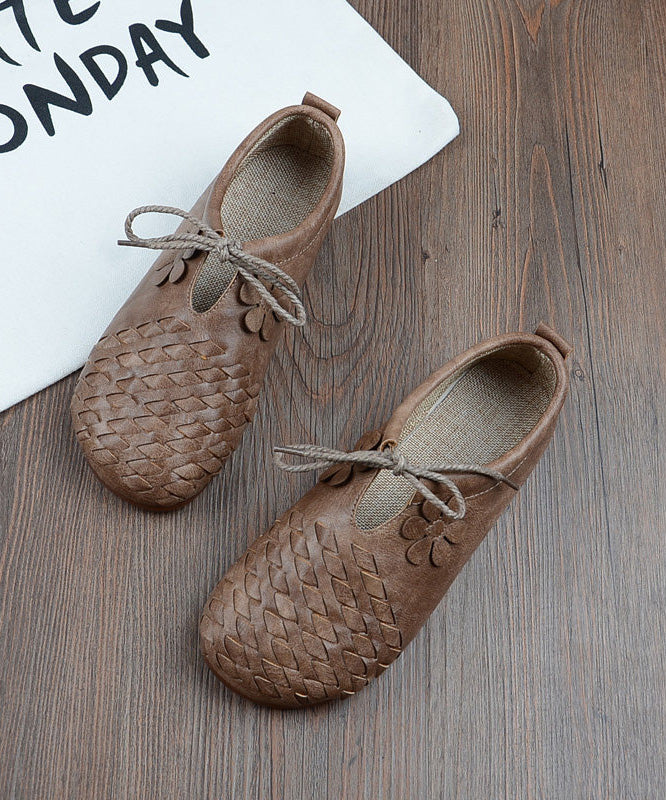Green Lace Up Splicing Faux Leather Penny Loafers