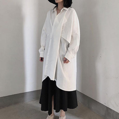 White Tunics for Stand Collar Hollow Out Maxi Spring Dresses