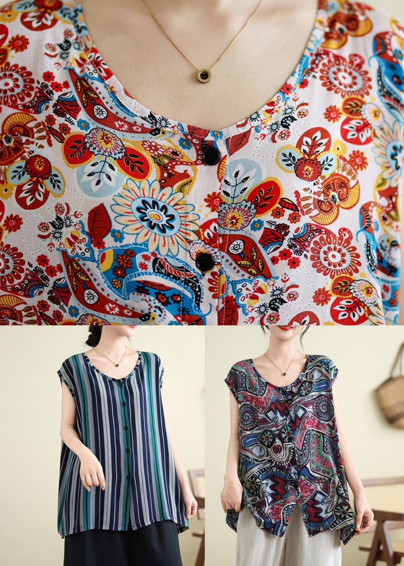 Blue Print Tops Summer