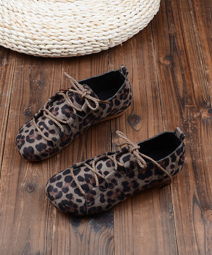 Splicing Penny Loafers Lace Up Khaki Suede