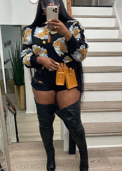 O Neck Pockets Cotton Jackets Fall