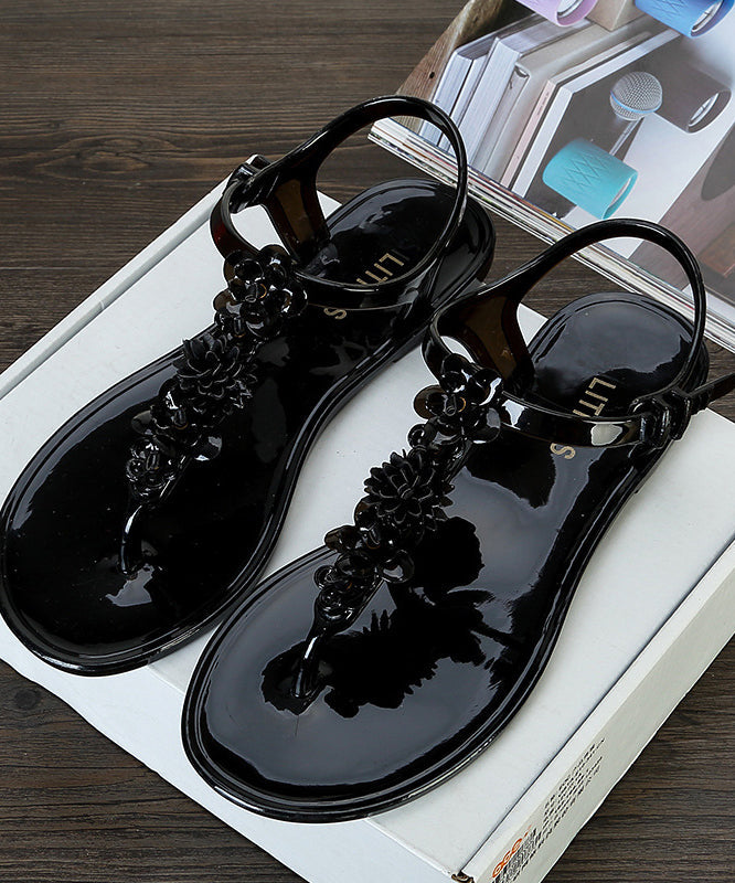 Green Splicing Beach Flip Flops Sandals