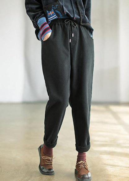 Simple Khaki Clothing Spring Elastic Waist Drawstring Ideas Pant