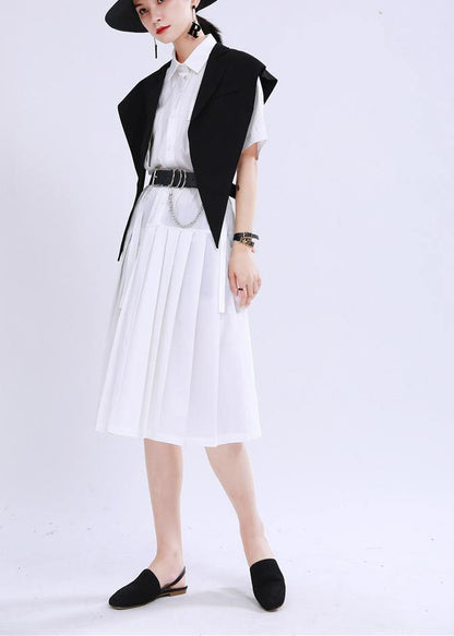 Summer Black Jacket With Collar and Shawl