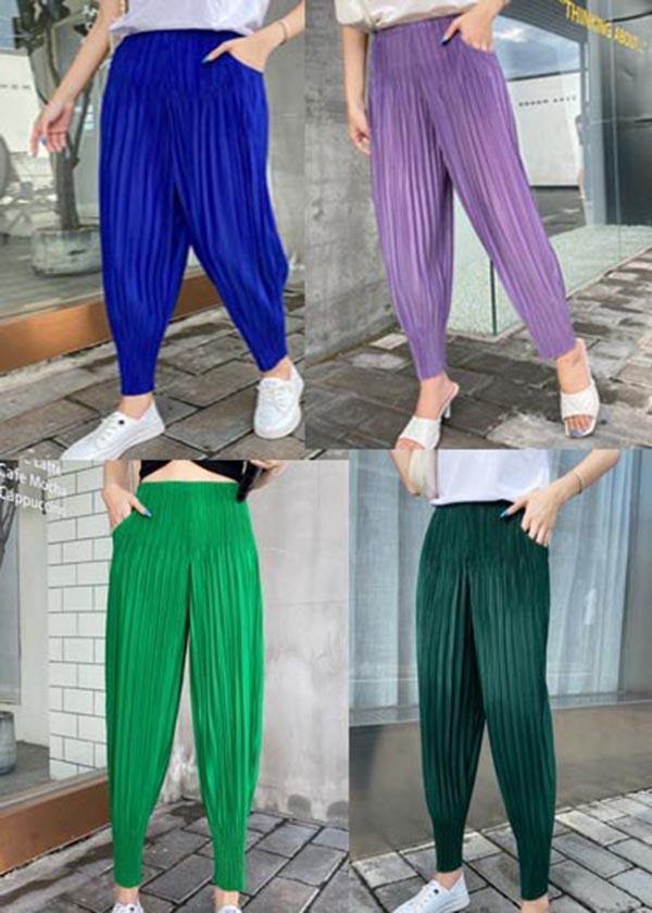 Green Chiffon Lantern Summer Pants