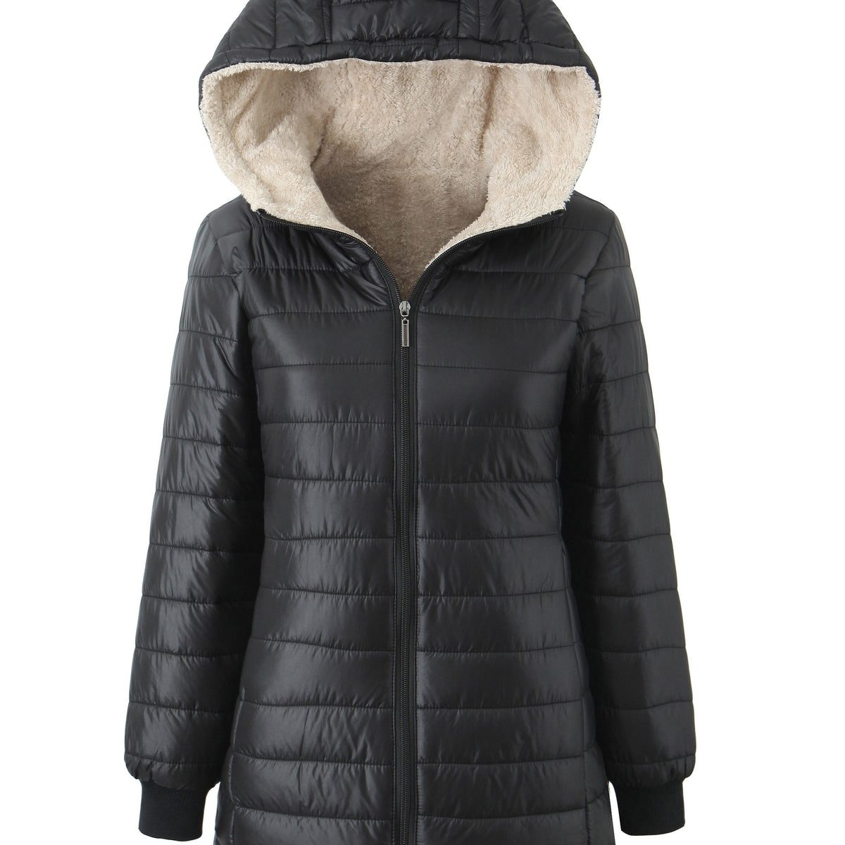 JO | Lined ladies hooded jacket in solid color