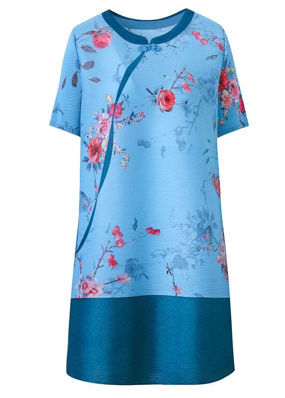 Purple Oriental Mini Dress Summer Outfits