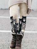 Crowded Cats Crochet Art Cozy Leggings elevenforest