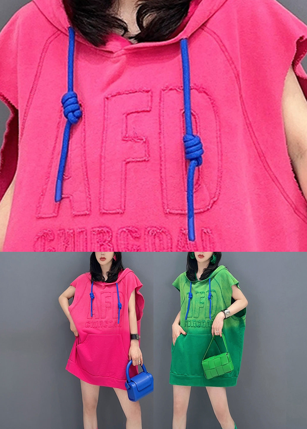 Rose Graphic Hooded Tops Summer