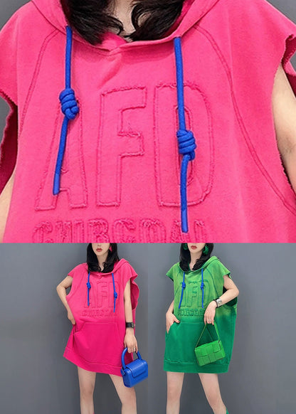 Rose Graphic Hooded Tops Summer
