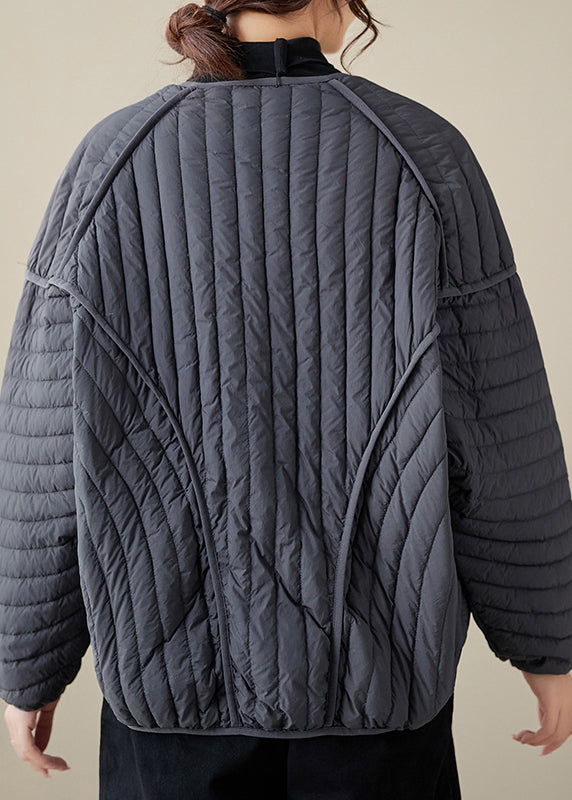 Diy Black Oversized Patchwork Fine Cotton Filled Coat Outwear Winter