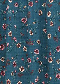 Blue Print Robes O Neck Drawstring Daily Spring Dresses