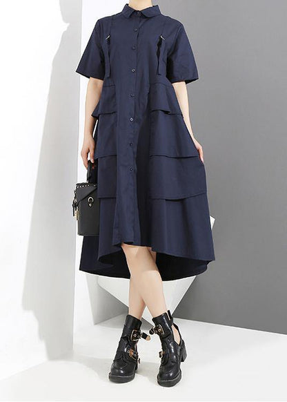New Woman Summer Blue Style Shirt Dress