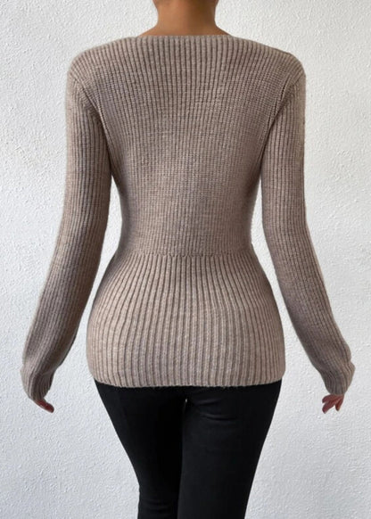 Slim Fit V Neck Knit Sweaters Fall