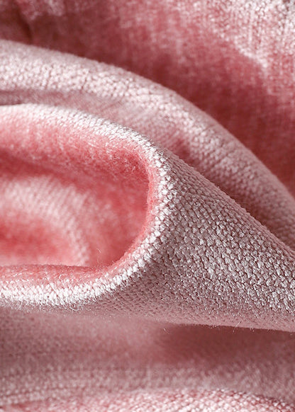 Pink Stand Collar Embroideried Sequins Patchwork Cotton Coat Fall